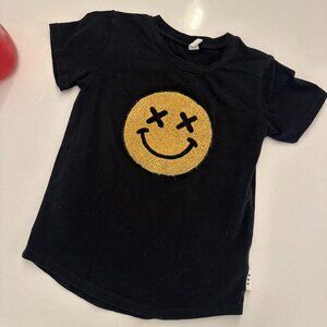 Huxbaby Boys Short Sleeve Tee – Black, Size 6